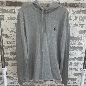 Polo by Ralph Lauren Light Gray Lightweight Hoodie Size Small